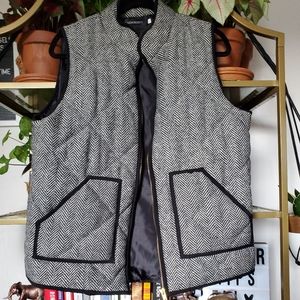 Tweed quilted vest